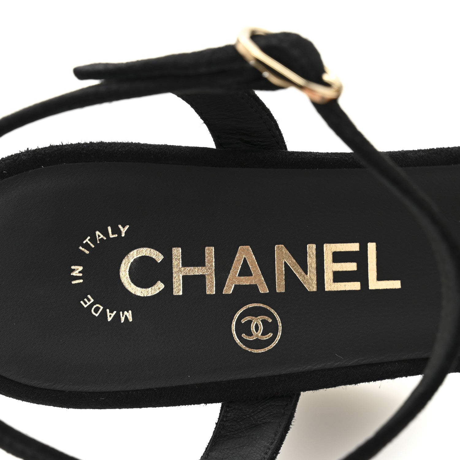 Chanel Suede Calfskin Platform Sandals 39 Black 1749482 – FASHIONPHILE