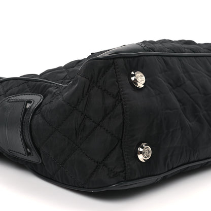 Chanel Nylon Calfskin Quilted CC Paris New York Tote Bag Black 9 of 12