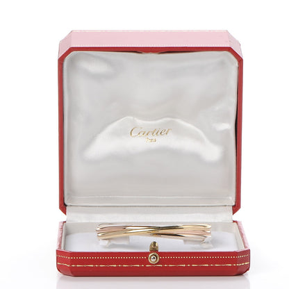 Cartier 18K Pink Yellow White Gold Trinity Bangle 64 9 of 9