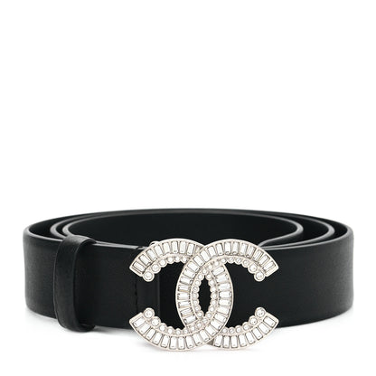 Chanel Calfskin Crystal CC Belt 90 36 Black 1 of 6