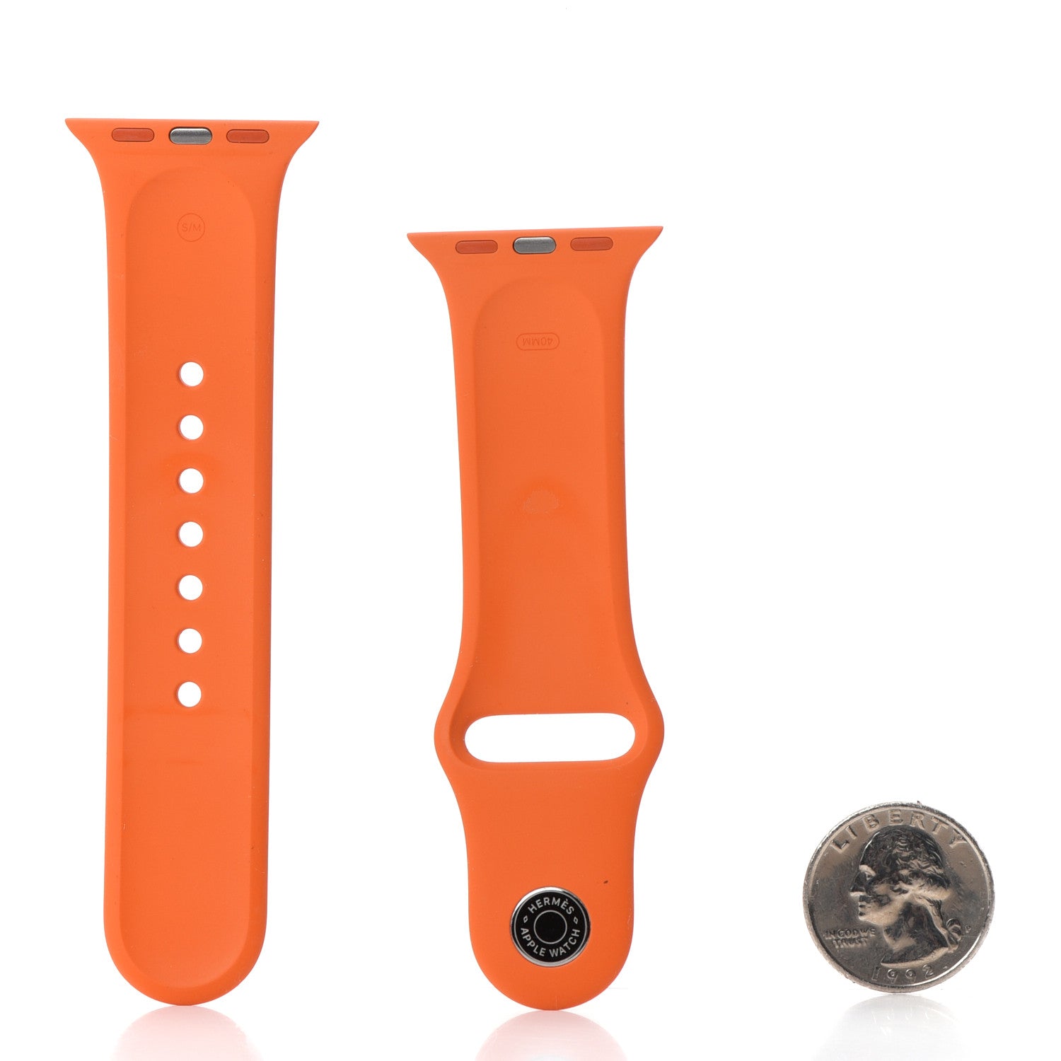Hermes Silicone 40mm Apple Sports Watch Single Tour Band Orange 2 of 4