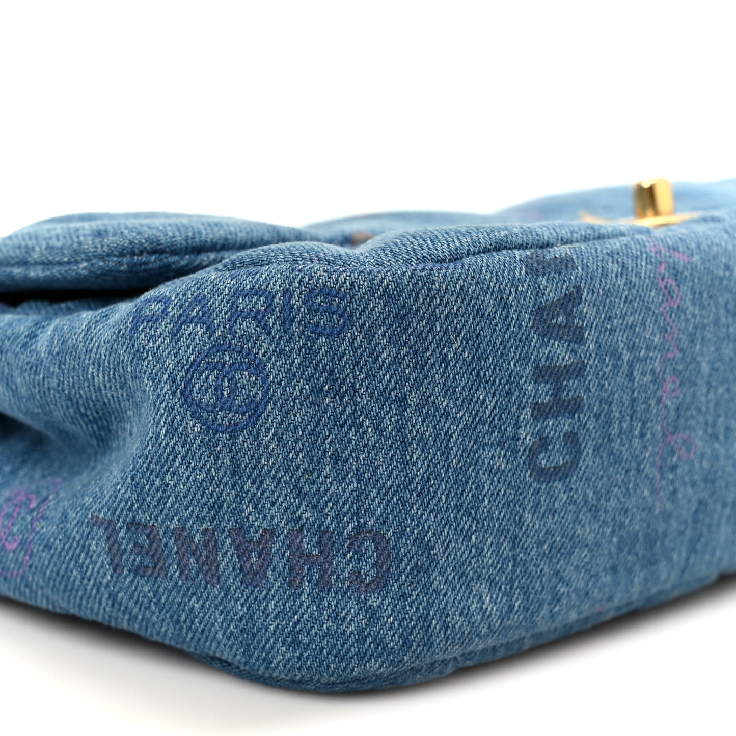 Denim Quilted Denim Large Mood Flap Blue Multicolor