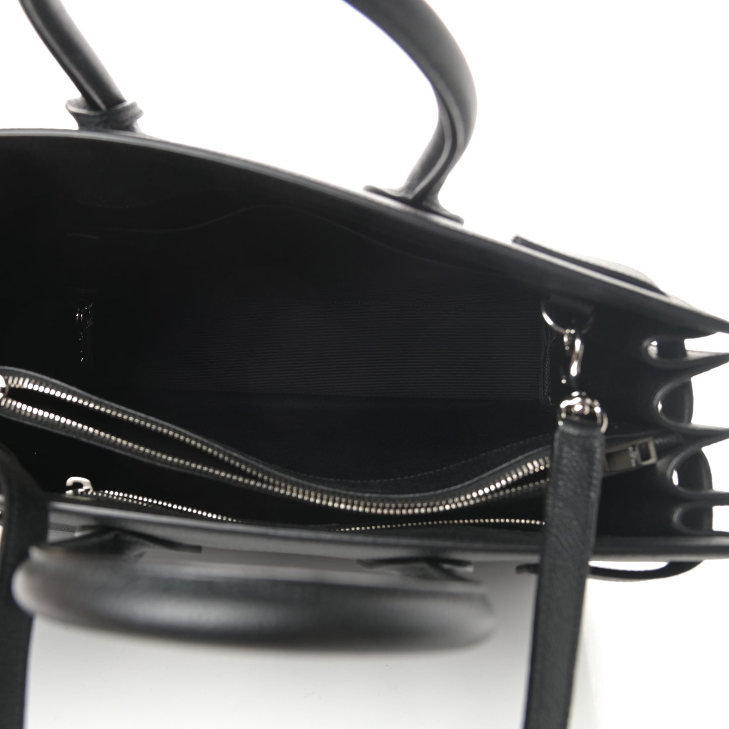 Grained Calfskin Small Sac De Jour Black