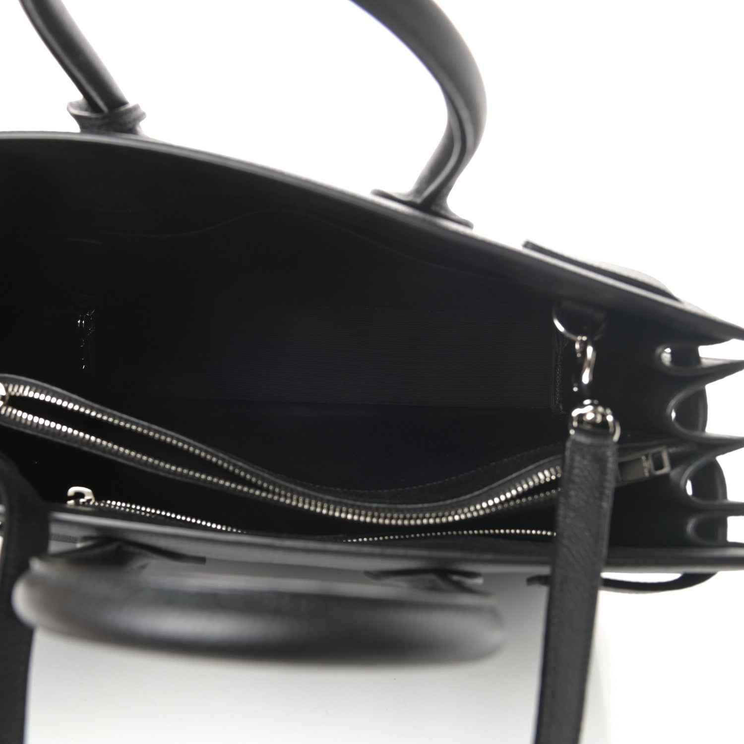 Saint Laurent Grained Calfskin Small Sac De Jour Black 5 of 12