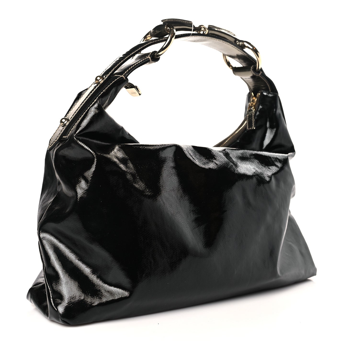 Dialux Medium Horsebit Chain Hobo Black