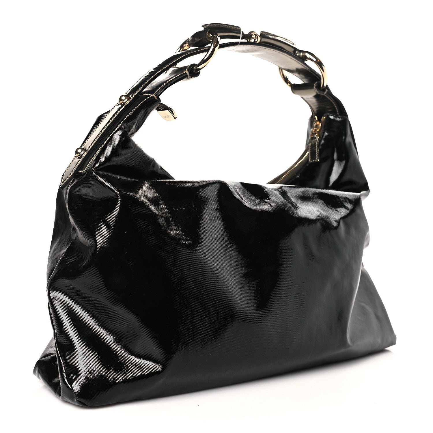 Gucci Dialux Medium Horsebit Chain Hobo Black 3 of 9