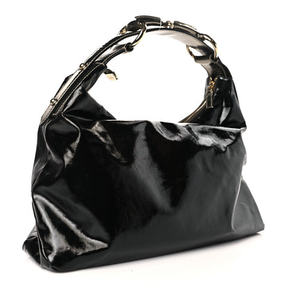 Gucci Dialux Medium Horsebit Chain Hobo Black 3 of 9