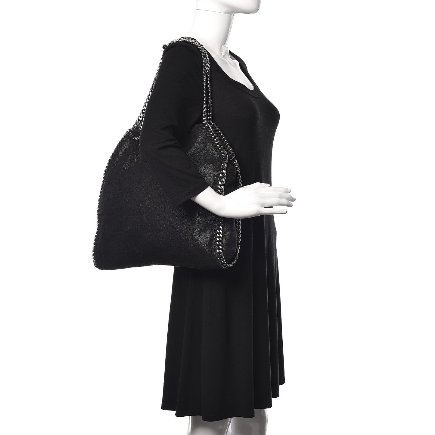 Shaggy Deer Small Falabella Tote Black