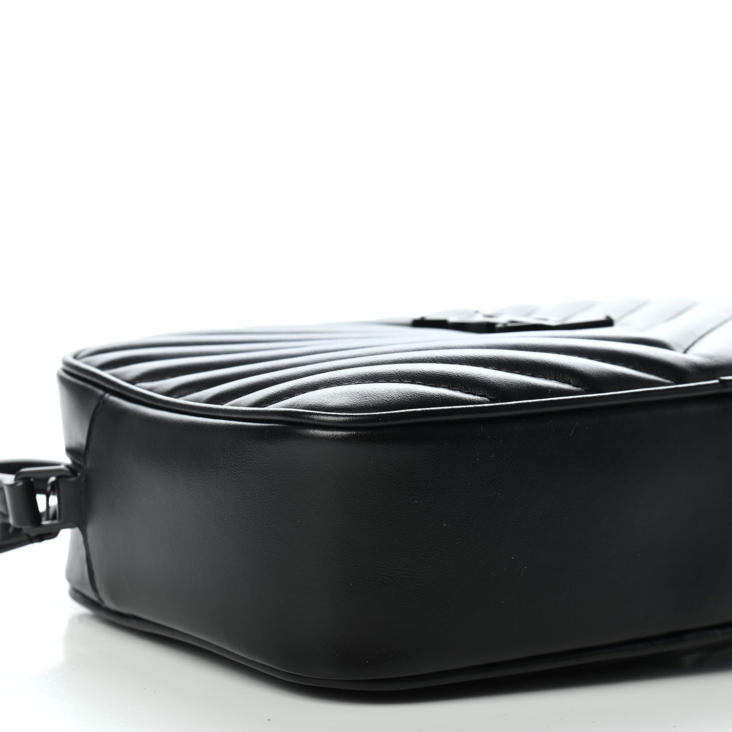 Saint Laurent Calfskin Matelasse Monogram Lou Camera Bag Black 7 of 8