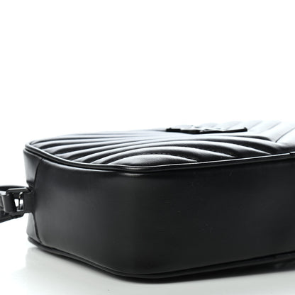 Saint Laurent Calfskin Matelasse Monogram Lou Camera Bag Black 7 of 8