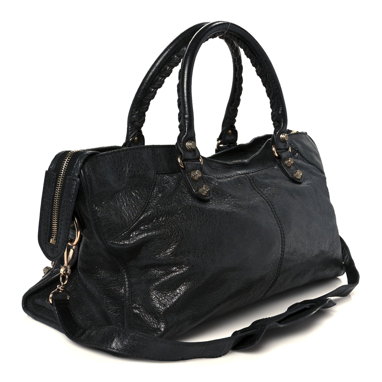 Agneau Giant 12 Rose Gold Hardware Part Time Black