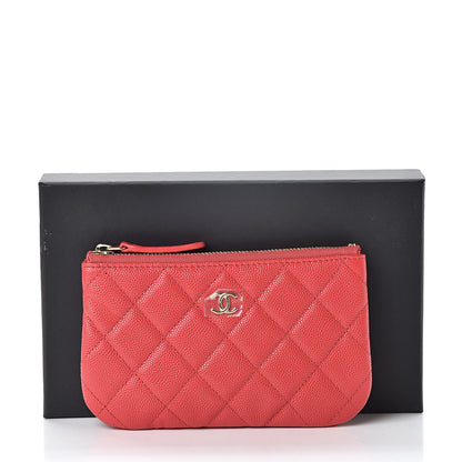 Chanel Caviar Quilted Small Cosmetic Case Dark Pink 8 of 8