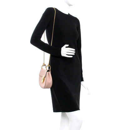 Chloe Grained Lambskin Mini Drew Shoulder Bag Cement Pink 2 of 9