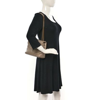 Saint Laurent Calfskin Y Quilted Monogram Small Loulou Chain Satchel Dark Beige 2 of 8