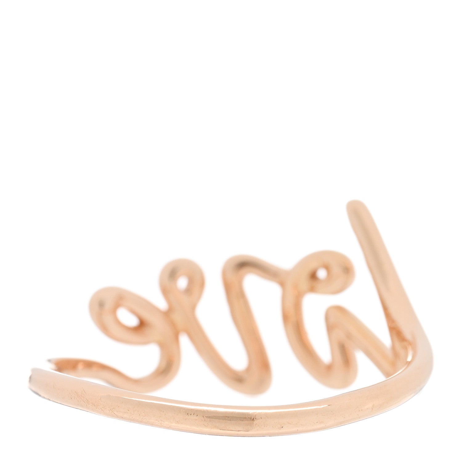 Tiffany 18K Yellow Gold Paloma's Graffiti Love Ring 57 8 3 of 4