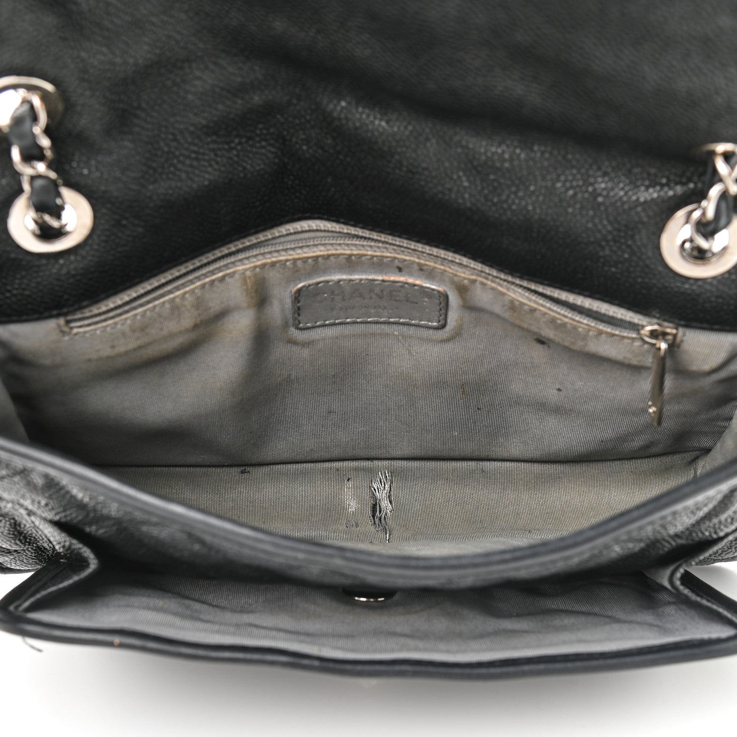 Chanel Caviar Quilted Medium French Riviera Flap Black 5 of 12