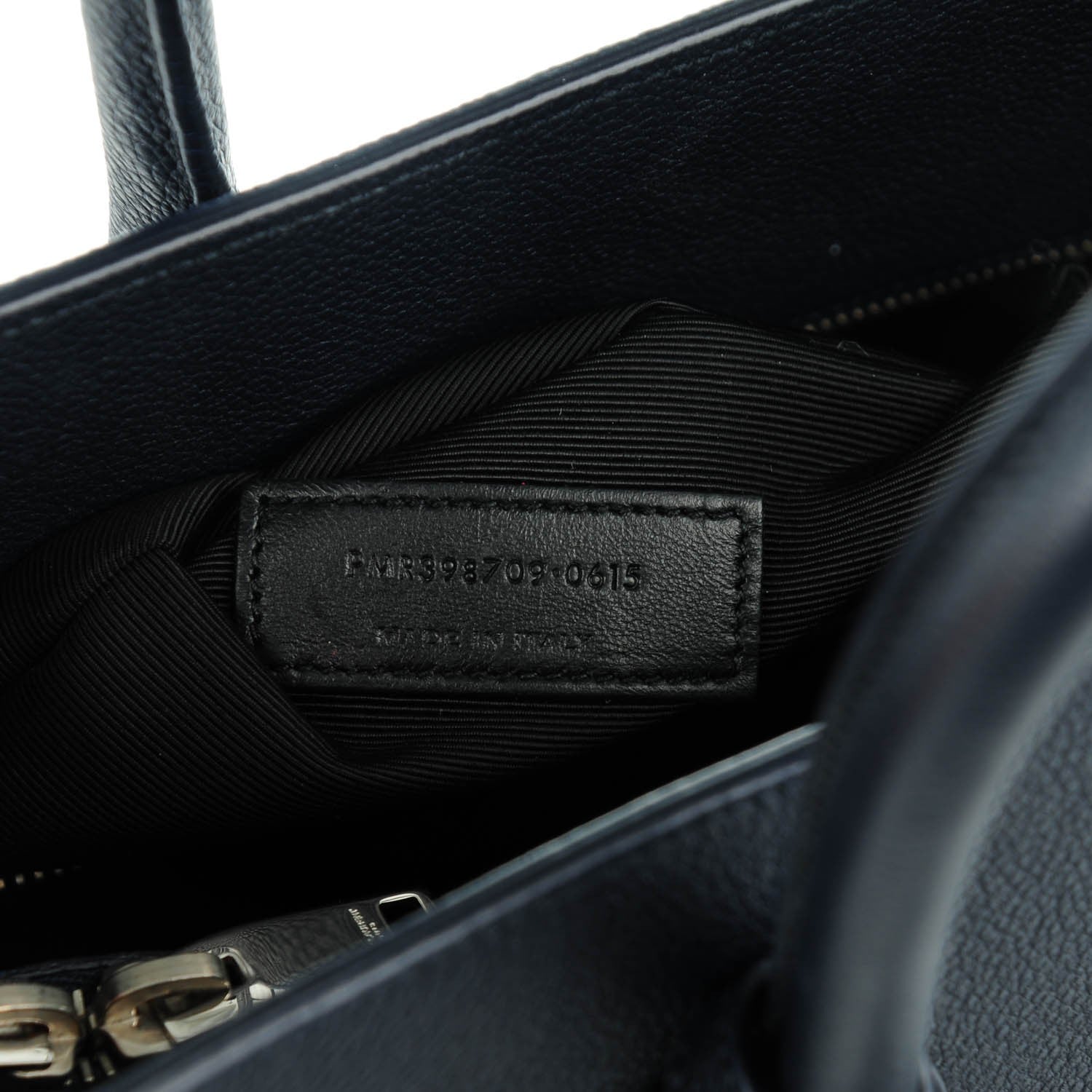 Saint Laurent Grained Calfskin Small Sac De Jour Marine 7 of 7