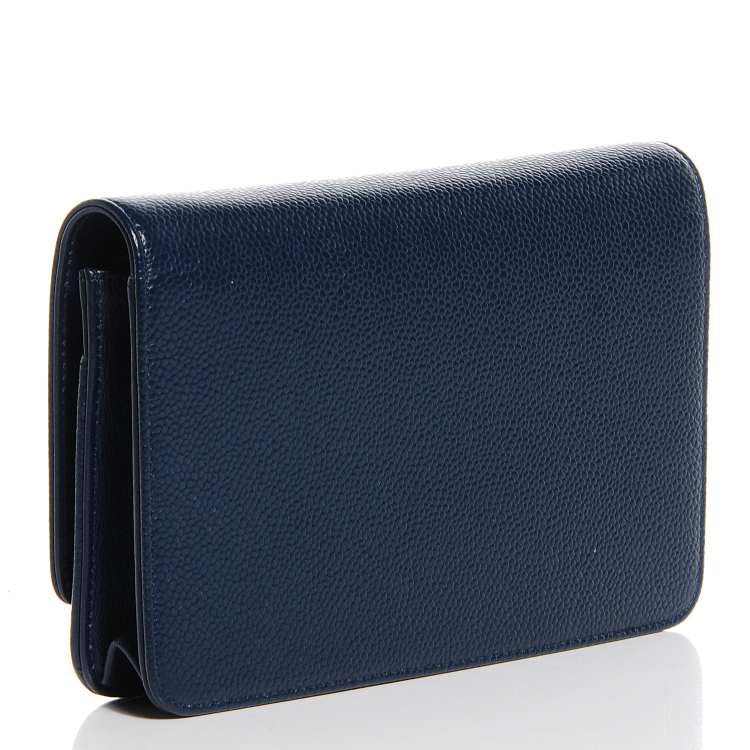 Chanel Caviar Timeless CC Wallet on Chain WOC Navy Blue 3 of 9