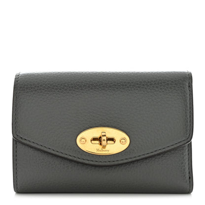 Mulberry Small Classic Grain Darley Folded Multi-Card Wallet Charcoal 1 of 7