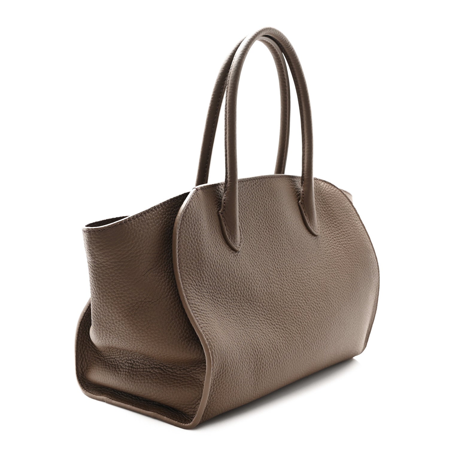 The Row Grained Calfskin Marlo 12 Tote Bag Dark Olive 2 of 9