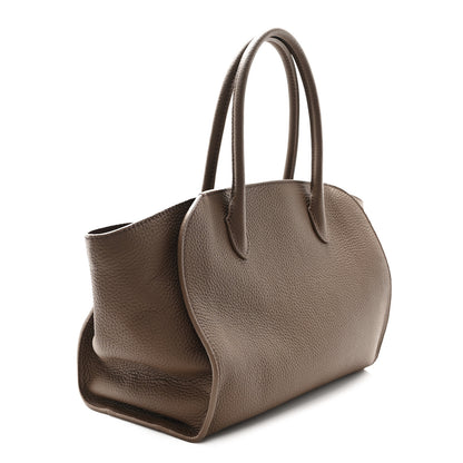 The Row Grained Calfskin Marlo 12 Tote Bag Dark Olive 2 of 9