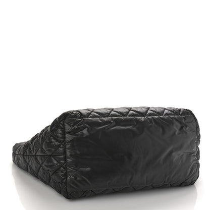 Chanel Nylon Quilted Coco Cocoon Medium Reversible Tote Black Red 4 of 9