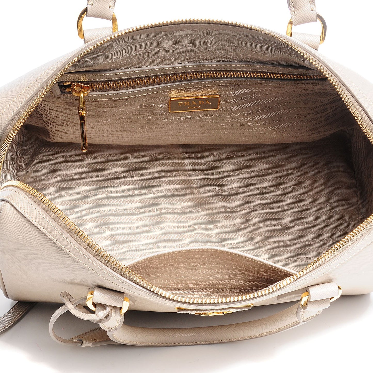 Saffiano Lux Bowler Pomice