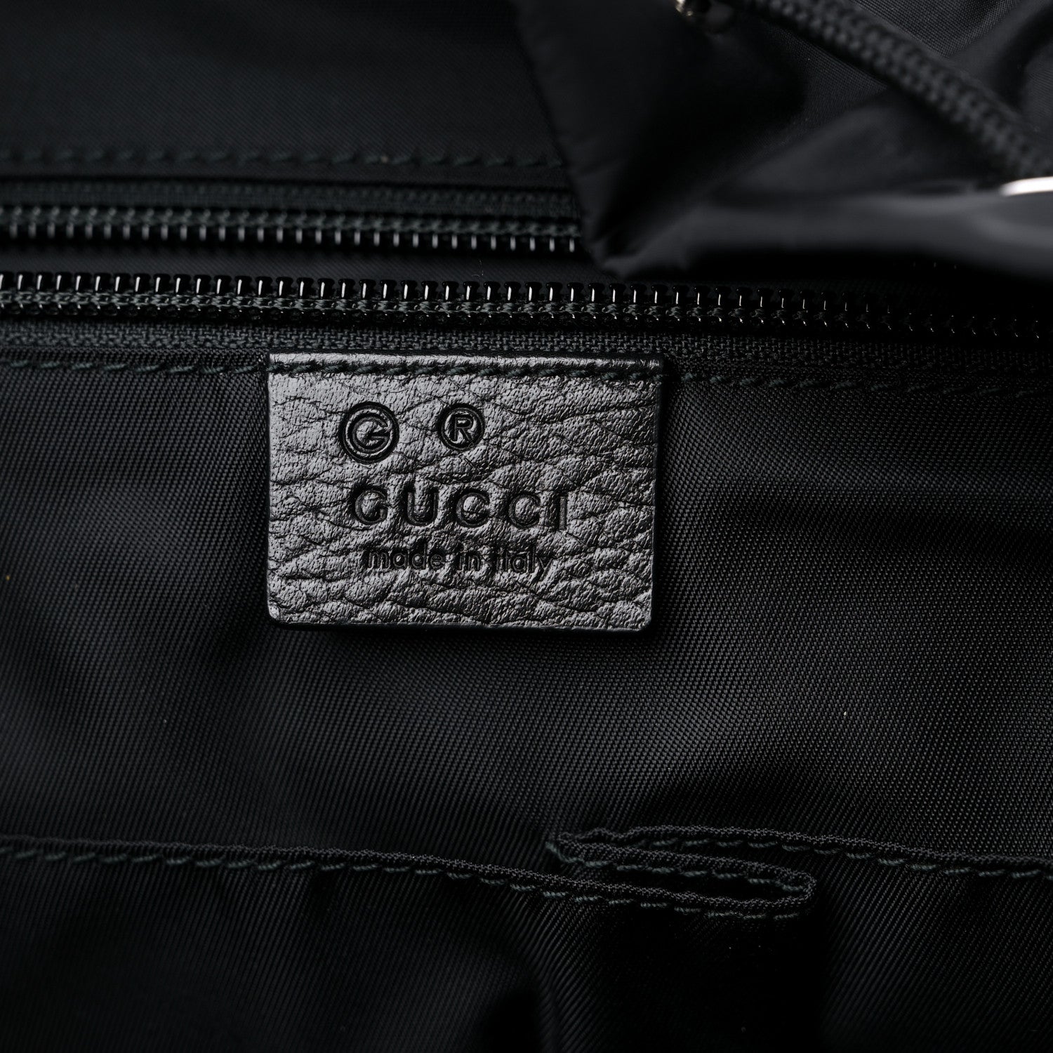 Gucci Nylon Monogram Medium Light Double Buckle Backpack Black 6 of 11