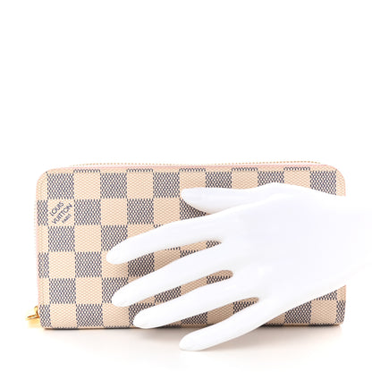 Louis Vuitton Damier Azur Zippy Wallet Rose Ballerine 2 of 6
