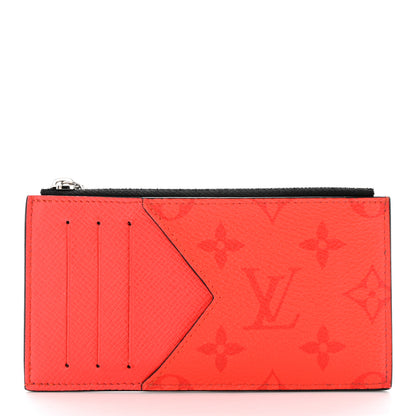 Louis Vuitton Taigarama Coin Card Holder Fire Red 1 of 6
