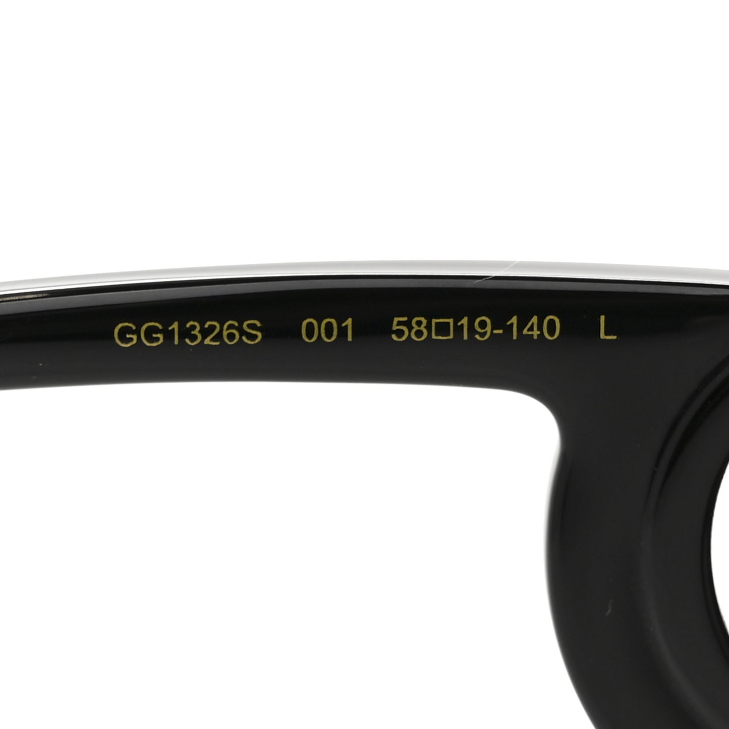 Acetate Rectangle Frame Sunglasses GG1326S Black