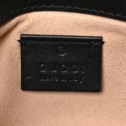 Gucci Calfskin Matelasse Super Mini GG Marmont Shoulder Bag Black 6 of 8