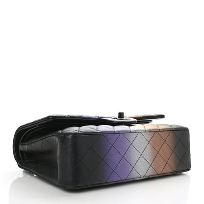 Chanel Calfskin Quilted Ombre Medium Double Flap Black 4 of 9
