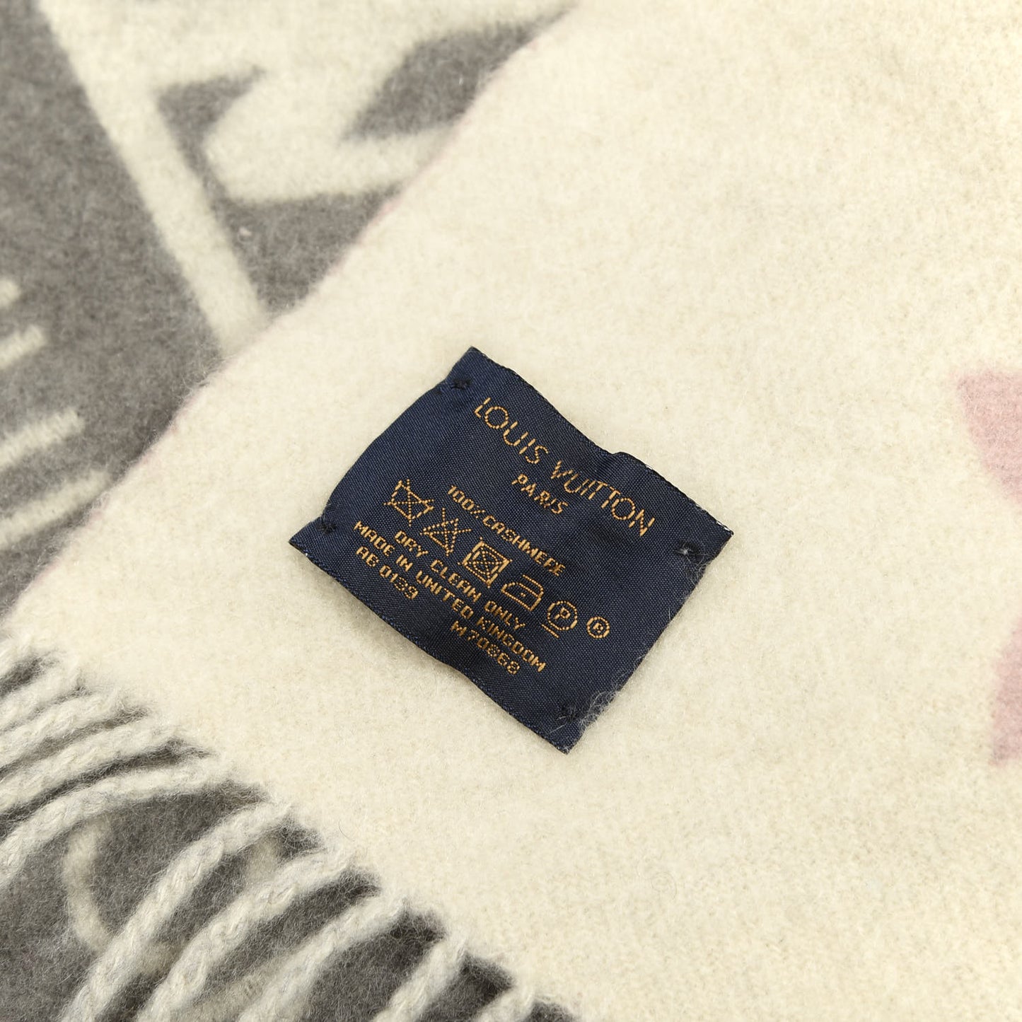 Cashmere Monogram Reykjavik Scarf Bleu Rose