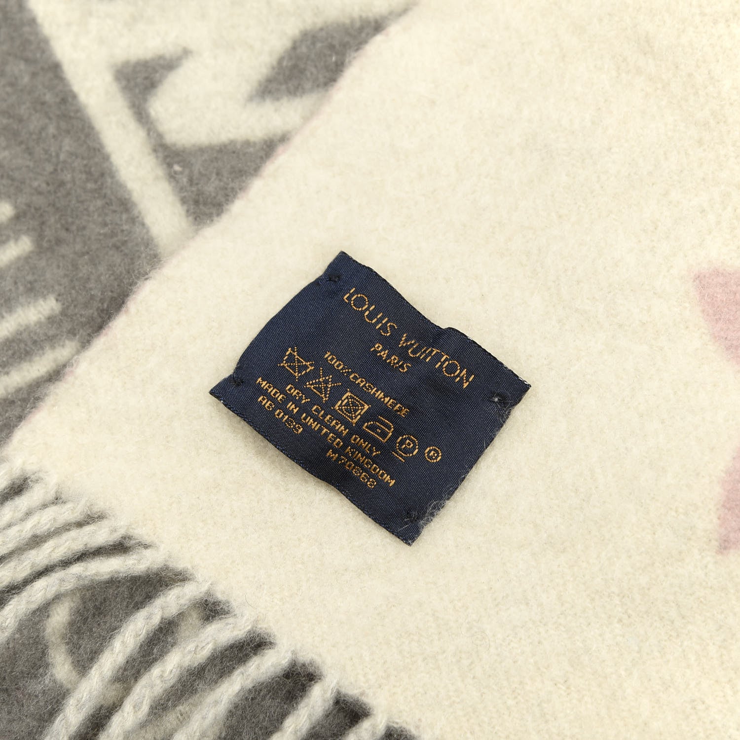 Louis Vuitton Cashmere Monogram Reykjavik Scarf Bleu Rose 3 of 3