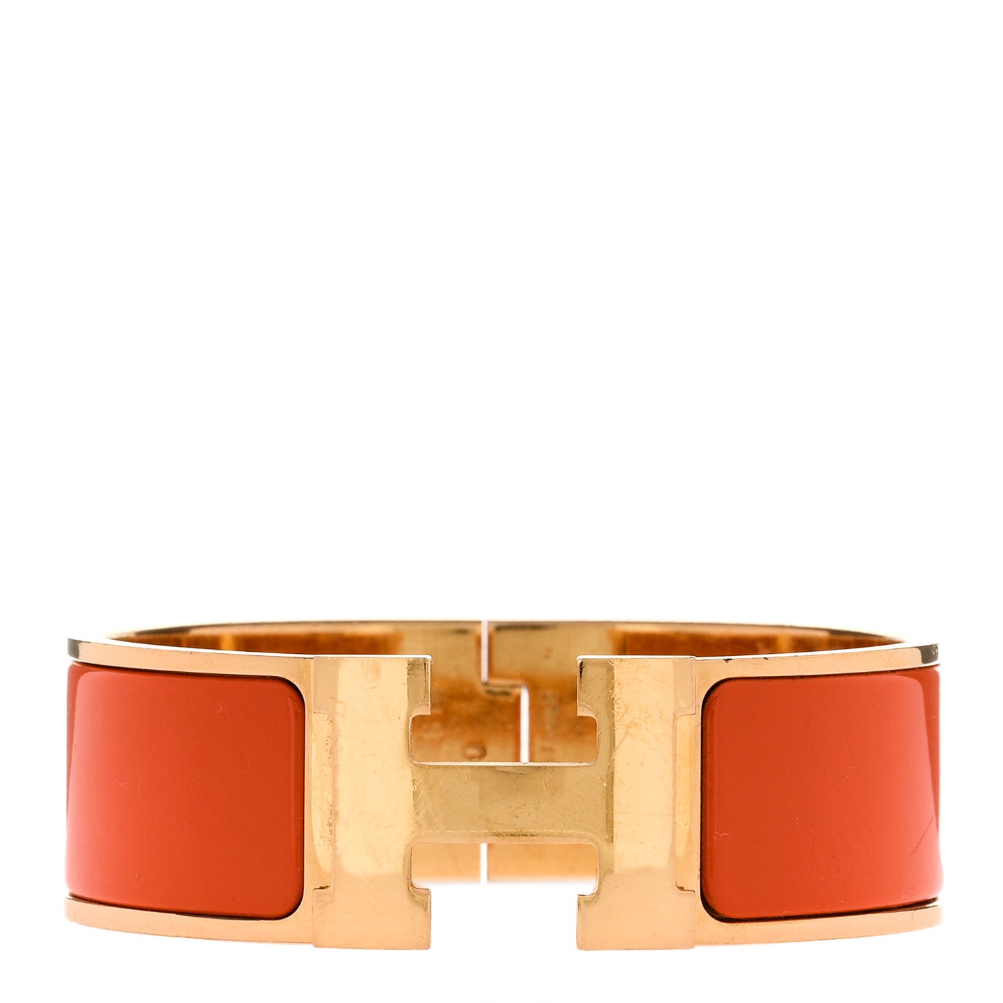 Enamel Wide Clic Clac H Bracelet PM Orange