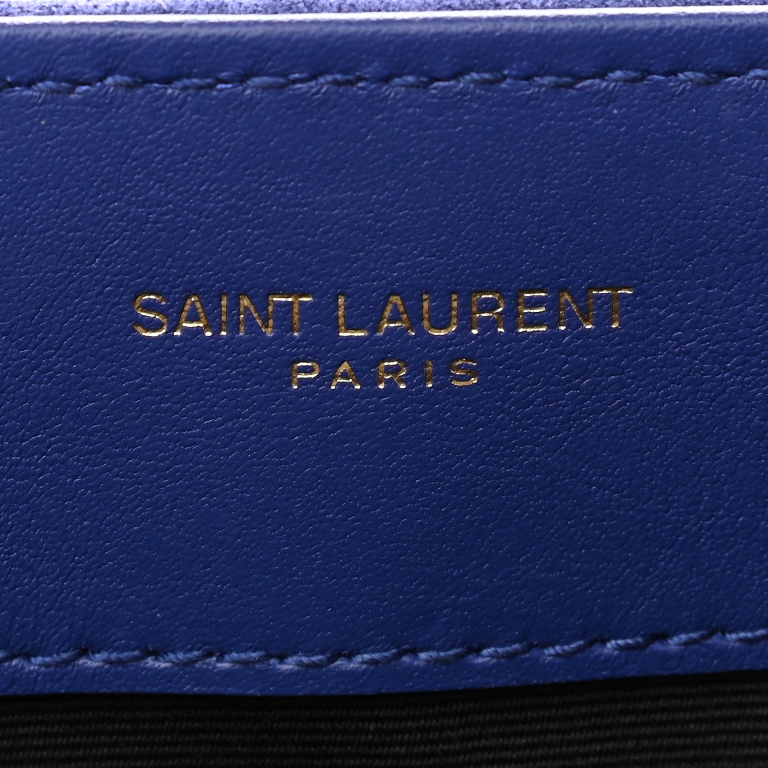 Saint Laurent Velvet Y Quilted Monogram Small Loulou Chain Satchel Blue Sapphire 6 of 9