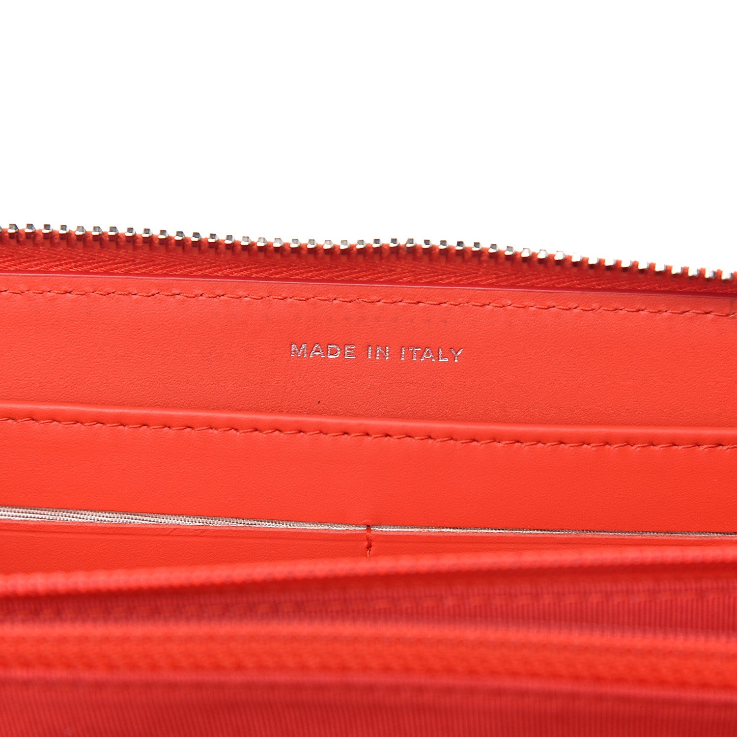 Chanel Patent Calfskin Striped Large Gusset Zip Around Wallet Red 7 of 10
