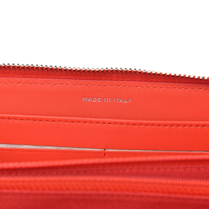 Chanel Patent Calfskin Striped Large Gusset Zip Around Wallet Red 7 of 10