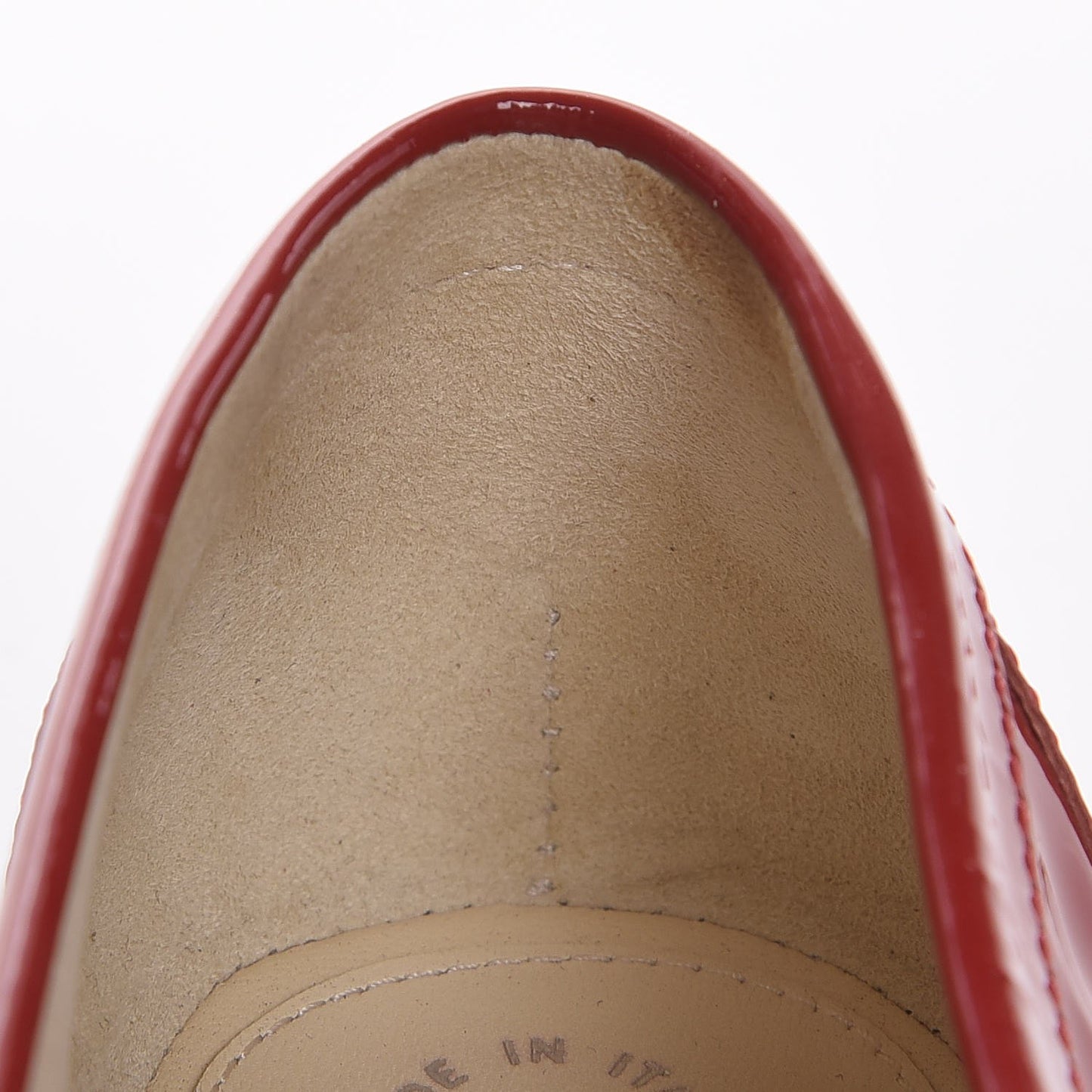 Patent CC Turnlock Mocassin Loafers 36.5 Red