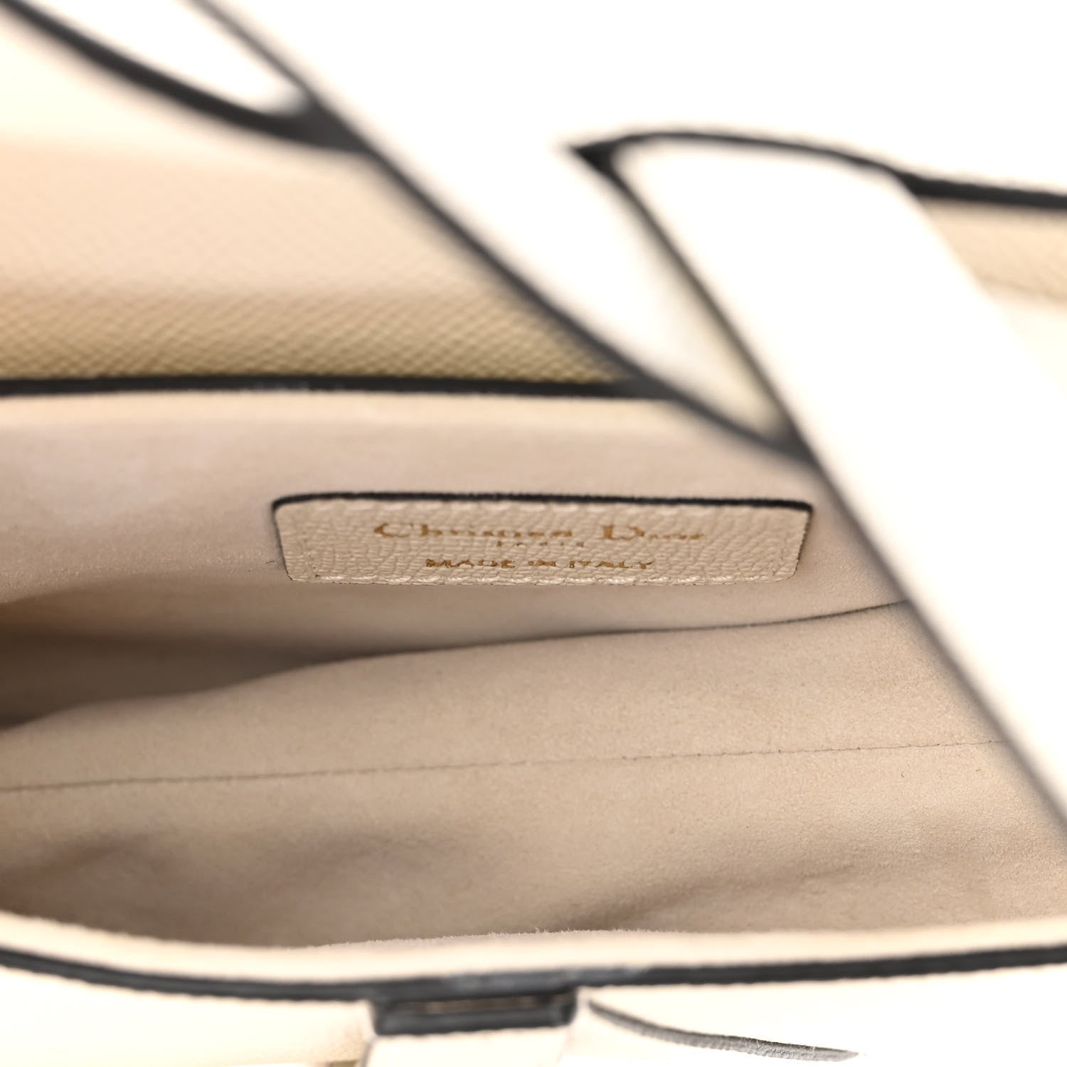 Christian Dior Grained Calfskin Mini Saddle Bag With Strap White 5 of 9