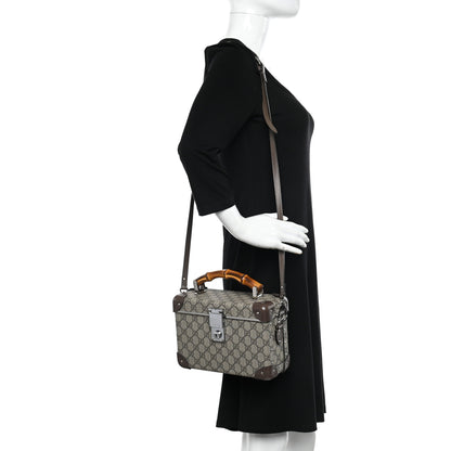 Gucci GG Supreme Monogram Globe-Trotter Beauty Case Brown 2 of 10