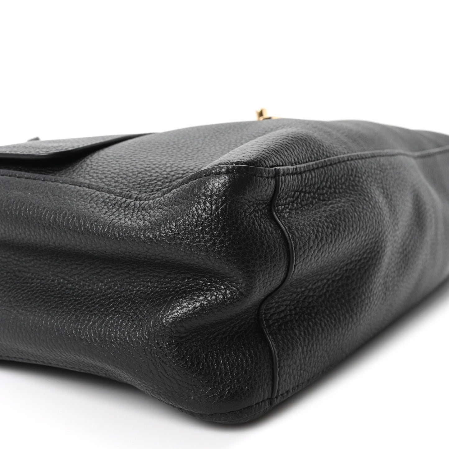 Grained Calfskin Souplissimo Maxi Flap Black