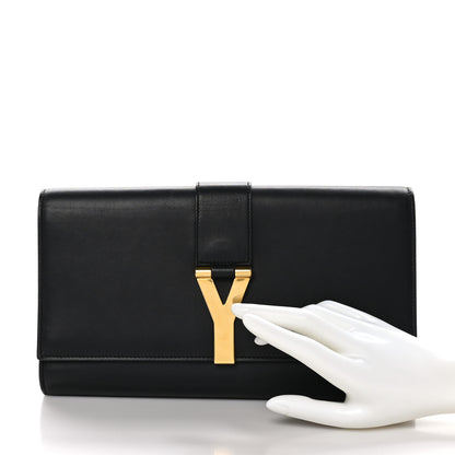 Saint Laurent SAINT LAURENT Calfskin Classic Y Ligne Clutch Black 2 of 11