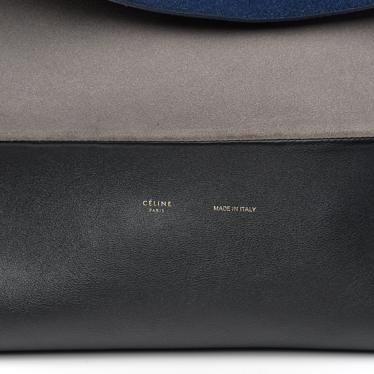 Celine Calfskin Suede All Soft Shoulder Bag Ocean Blue 6 of 9