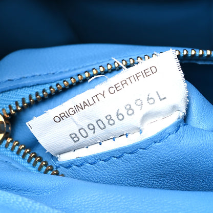Bottega Veneta Lambskin Maxi Intrecciato Padded Chain Cassette Crossbody Bag Swimming Pool 7 of 9
