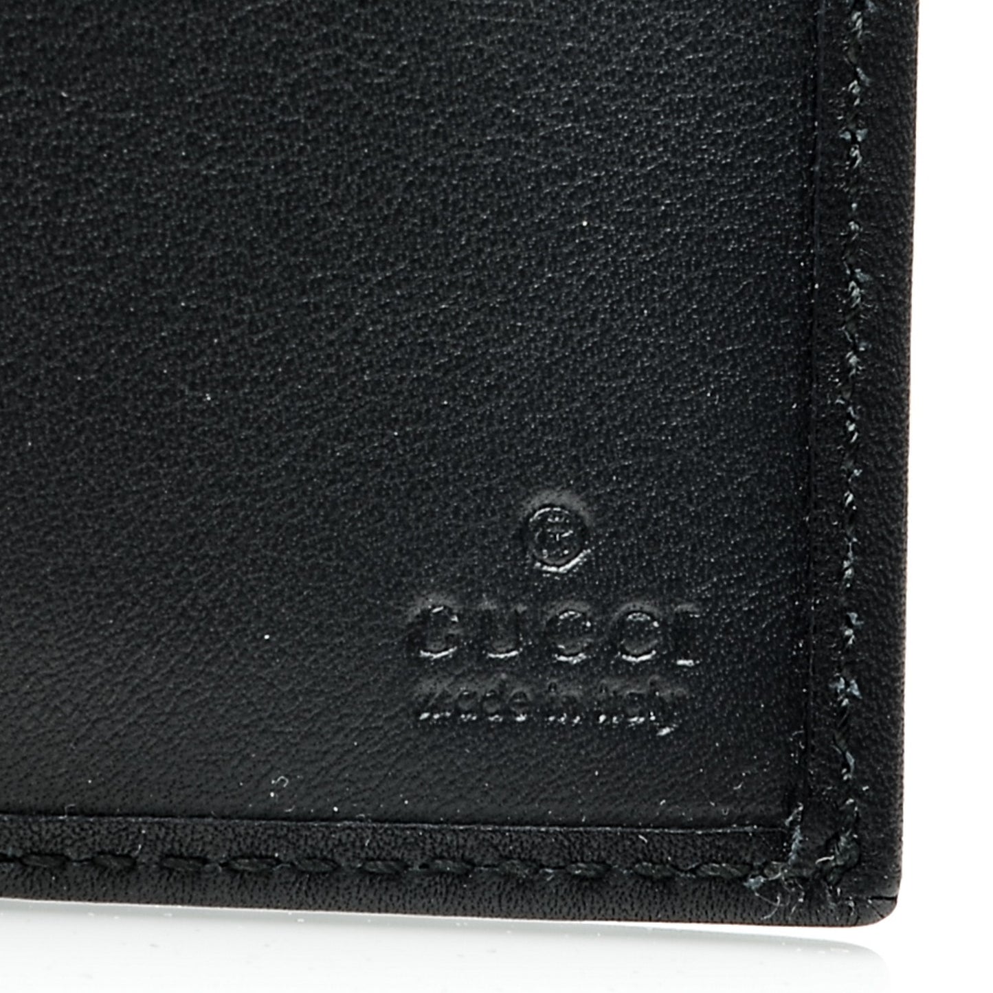 Calfskin Studded Bi-Fold Wallet Black