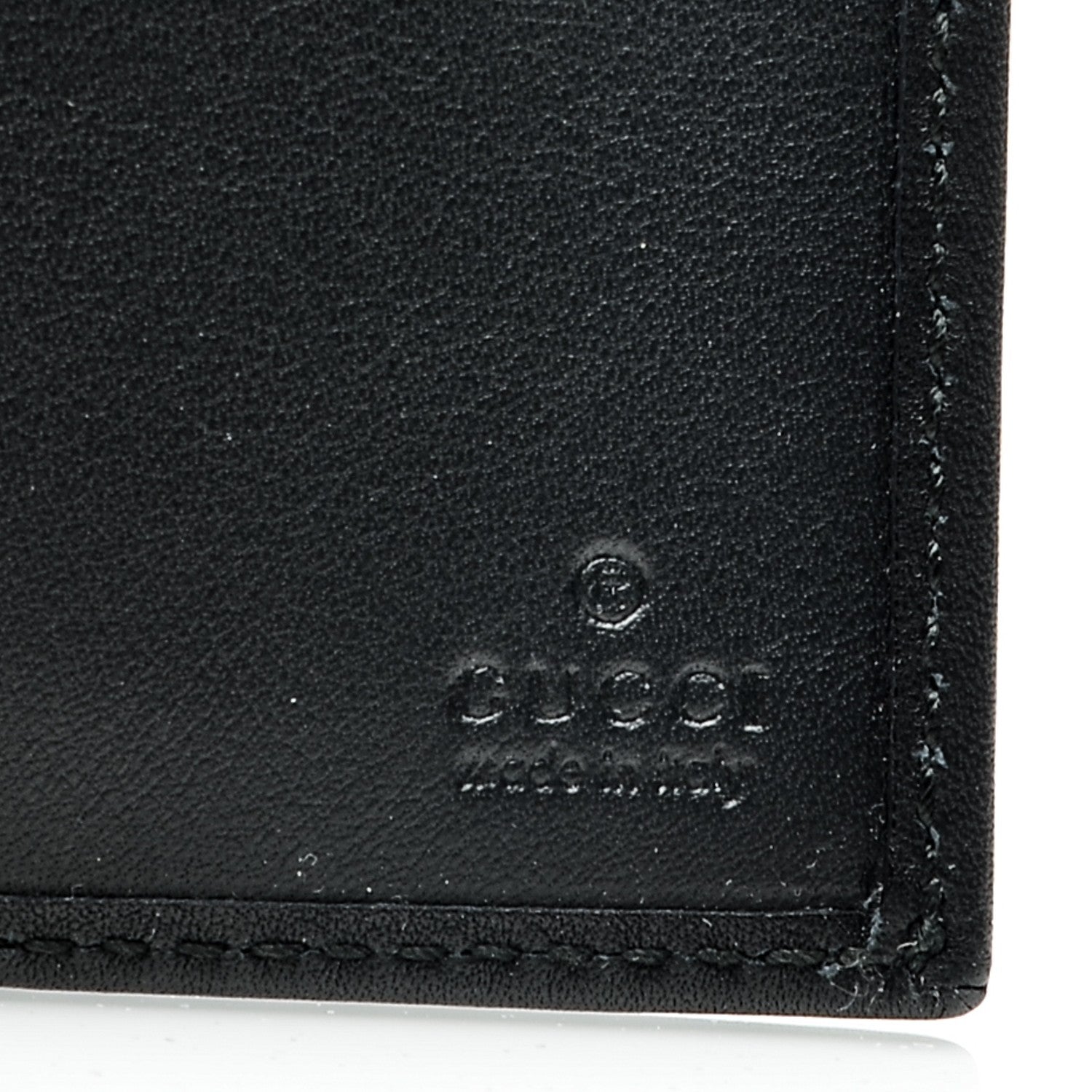 Gucci Calfskin Studded Bi-Fold Wallet Black 6 of 6