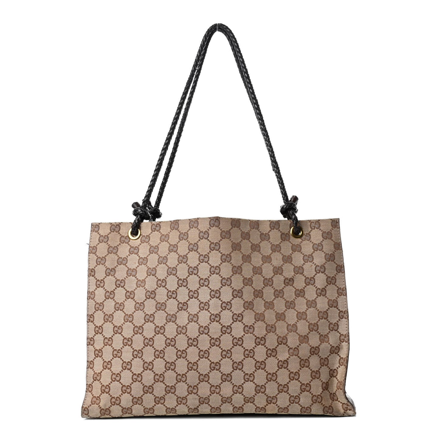 Monogram Woven Shoulder Bag Brown