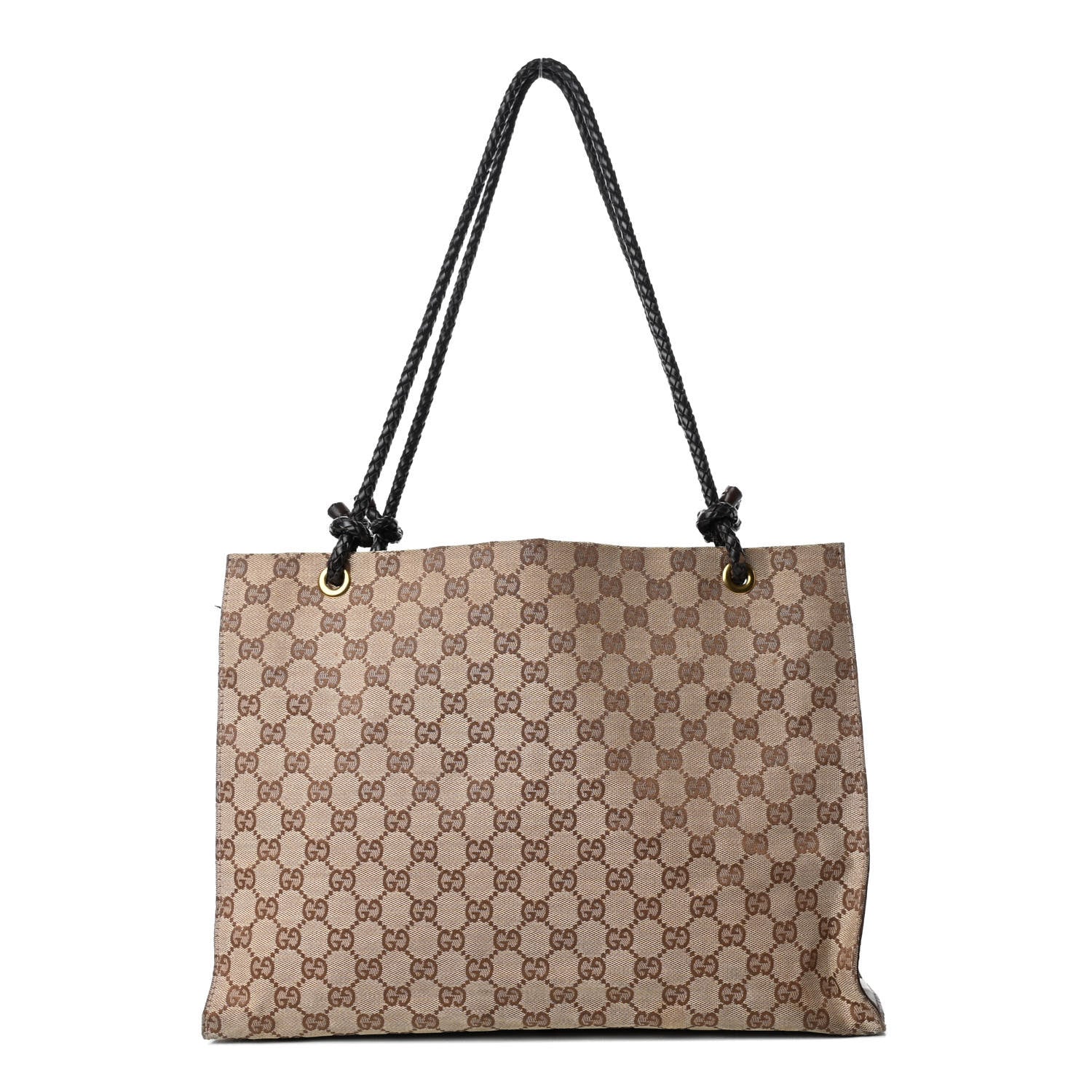 Gucci Monogram Woven Shoulder Bag Brown 1 of 4